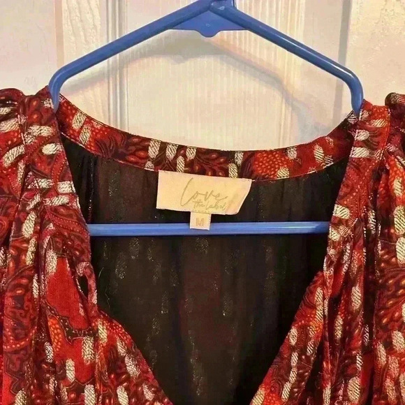 Love the Label Jane Peasant Blouse Size M - Picture 4 of 6